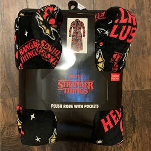 Stranger Things Plush Robe with Pockets and Belt